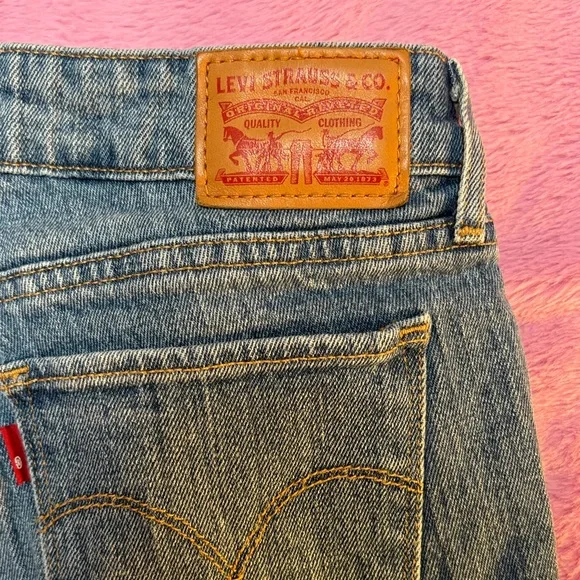 Levi's Red Label 711 Skinny Distressed Blue Jeans - Picture 2 of 6